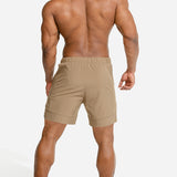Set of 3: Pack of 2 Shorts (Taupe & Green) and 1 T-shirt (White)