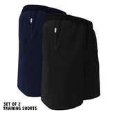 Pack of 2: Men's Shorts (Navy Blue & Black)