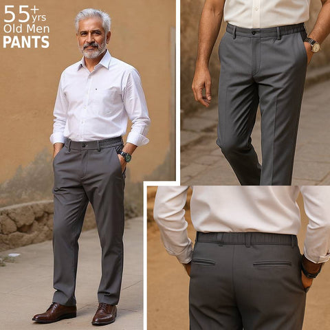 Perfect Pants for 55+Yrs Men (Set of 2)