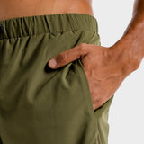 Pack of 3: Men's Shorts (Charcoal Black, Green & Taupe Camel)