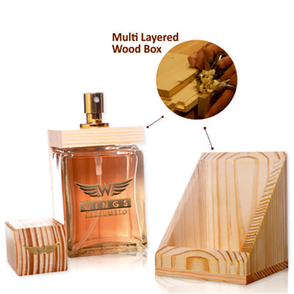 Wooden Carved Box Perfume: Musky Essence with Spicy Verbena Blend EDP Perfume (120ML)