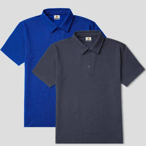 Pack of 2:  Polo T-Shirts (Blue & Grey)