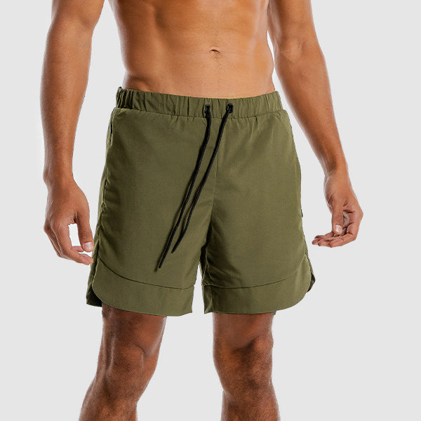 Pack of 3: Men's Shorts (Charcoal Black, Green & Taupe Camel)