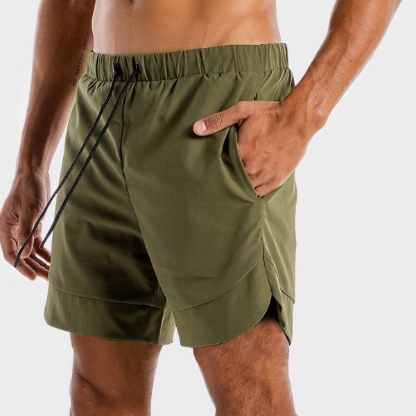 Pack of 2: Men's Shorts with Amazing Colors (Green & Taupe Camel ...