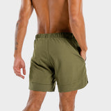 Pack of 3: Men's Shorts (Navy Blue, Green & Taupe Camel)